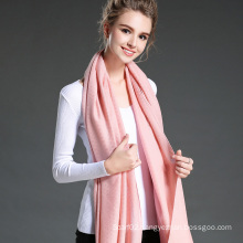 Women in Winter to Keep Warm Plain Pink Polyester Scarf Shawl